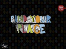 Find Your Place (dark version with branding tab on right)